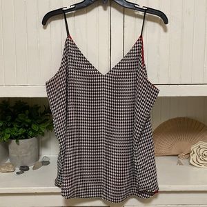 Houndstooth & Red Reversible Camisole - Express / Large